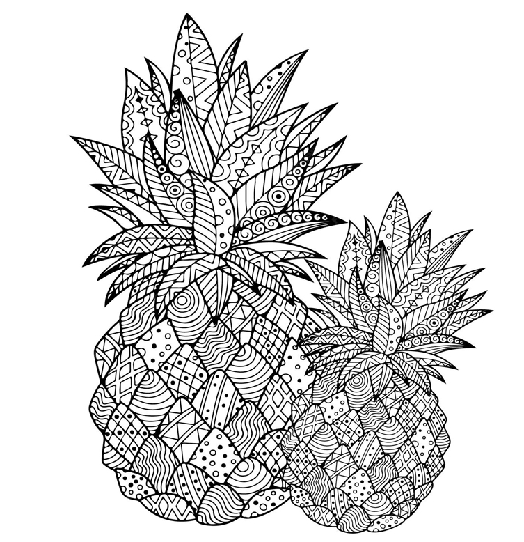 Style Pineapple Mandala Coloring Page Mandalas Style Pineapple Mandala Coloring Page Mandalas