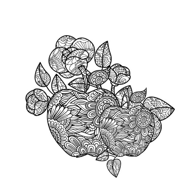 Very Nice Apple Mandala Coloring Page Mandalas