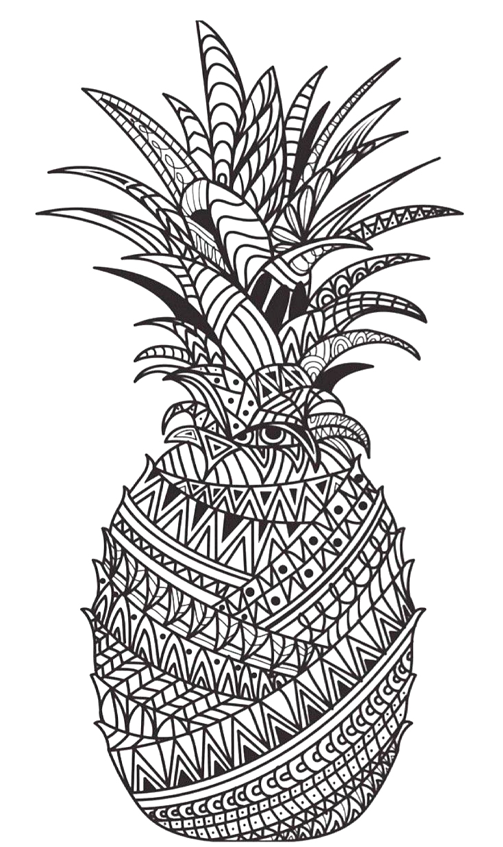 Very Nice Pineapple Mandala Coloring Page Mandalas Very Nice Pineapple Mandala Coloring Page Mandalas