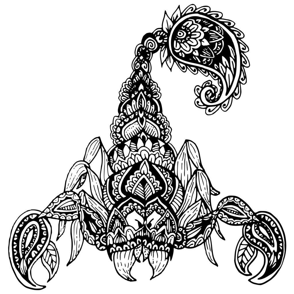 Very Nice Scorpion Mandala Coloring Page Mandalas