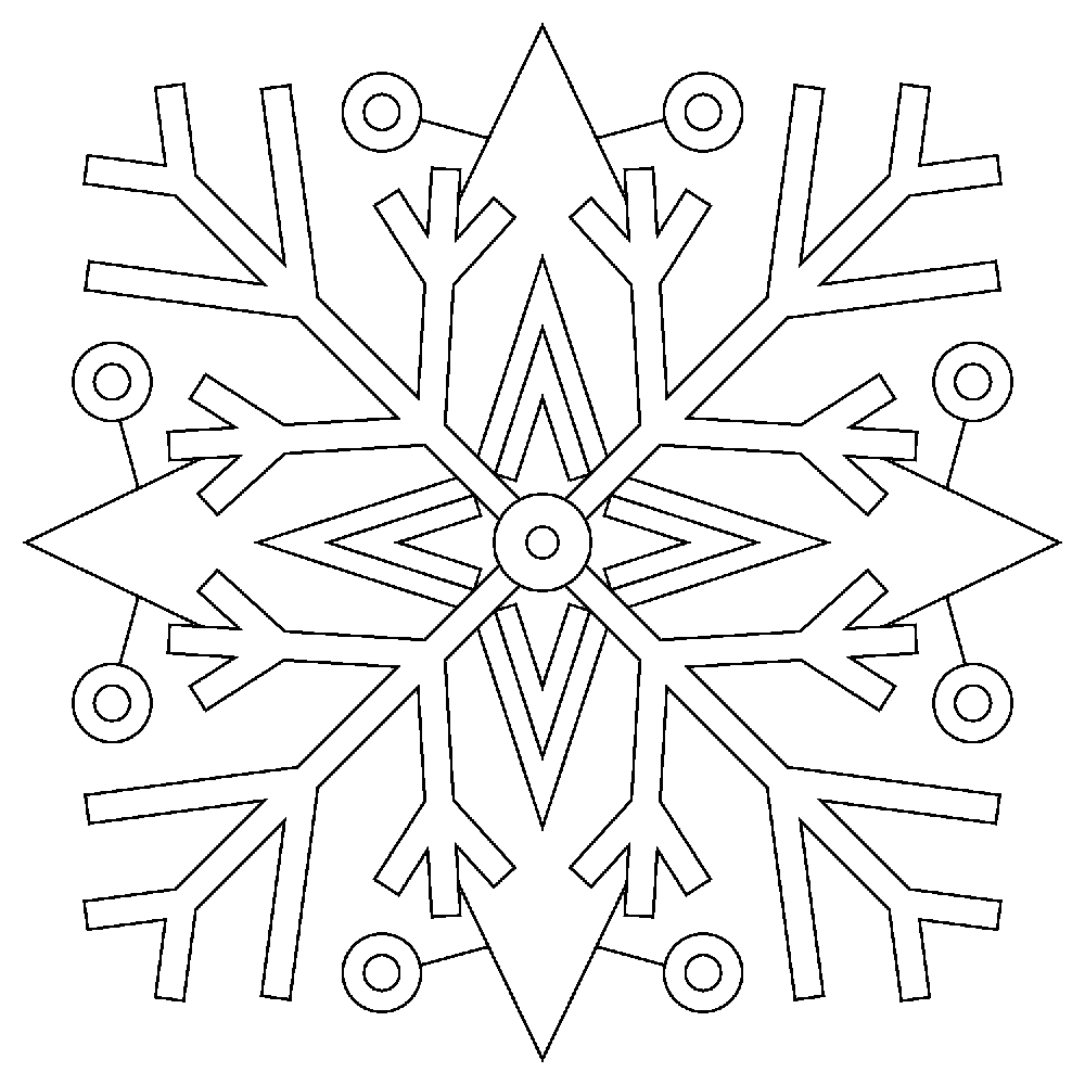 Printable Snowflake Mandala Free Coloring Page Mandalas