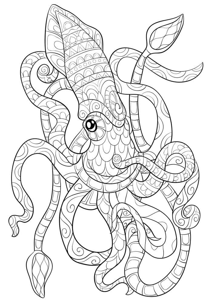 Adorable Octopus Mandala Coloring Page Mandalas