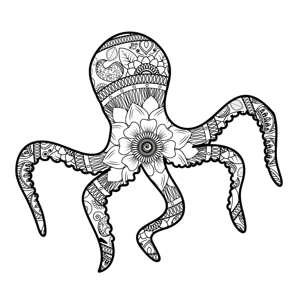Amazing Octopus Mandala Coloring Page Mandalas