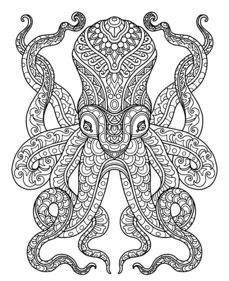 Animal Octopus Mandala Coloring Page Mandalas