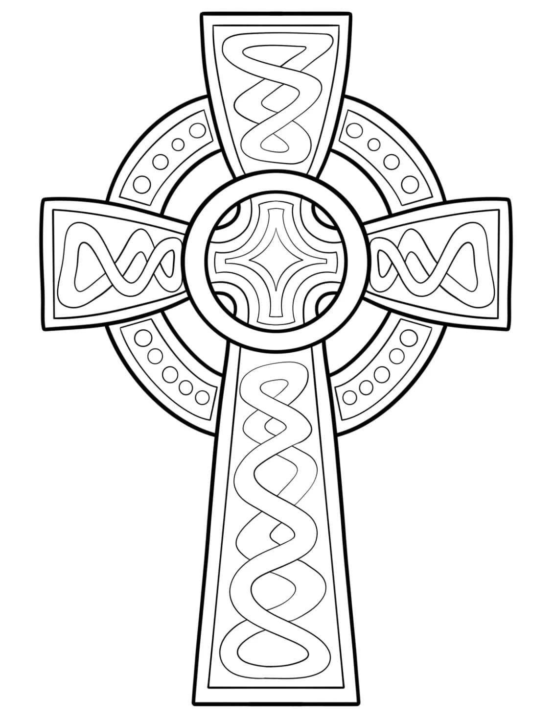 Celtic Cross Mandala Coloring Page Mandalas