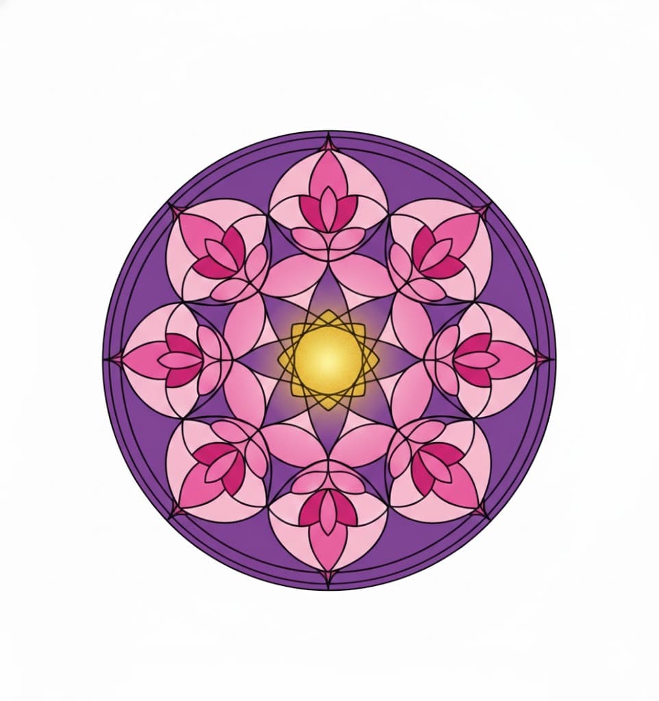 Chakra Crown Radiance Sacred Geometry Mandala Template Mandalas