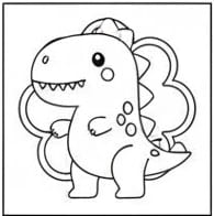 Cute T-Rex Dinosaur Mandala Coloring Page Mandalas