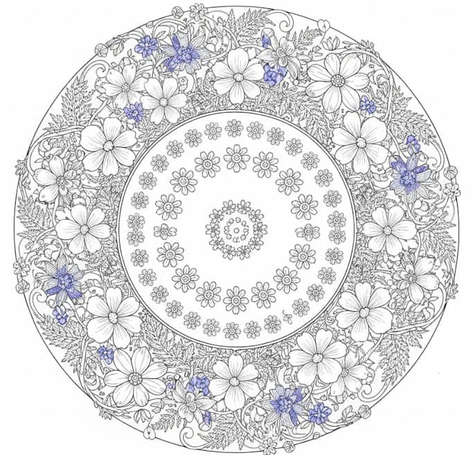 Daisy Field Pattern Nature Mandala Template Mandalas