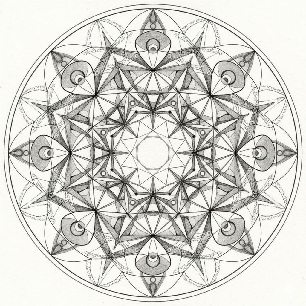 Detailed Pencil Starburst Mandala Sacred Geometry Mandala Template Mandalas