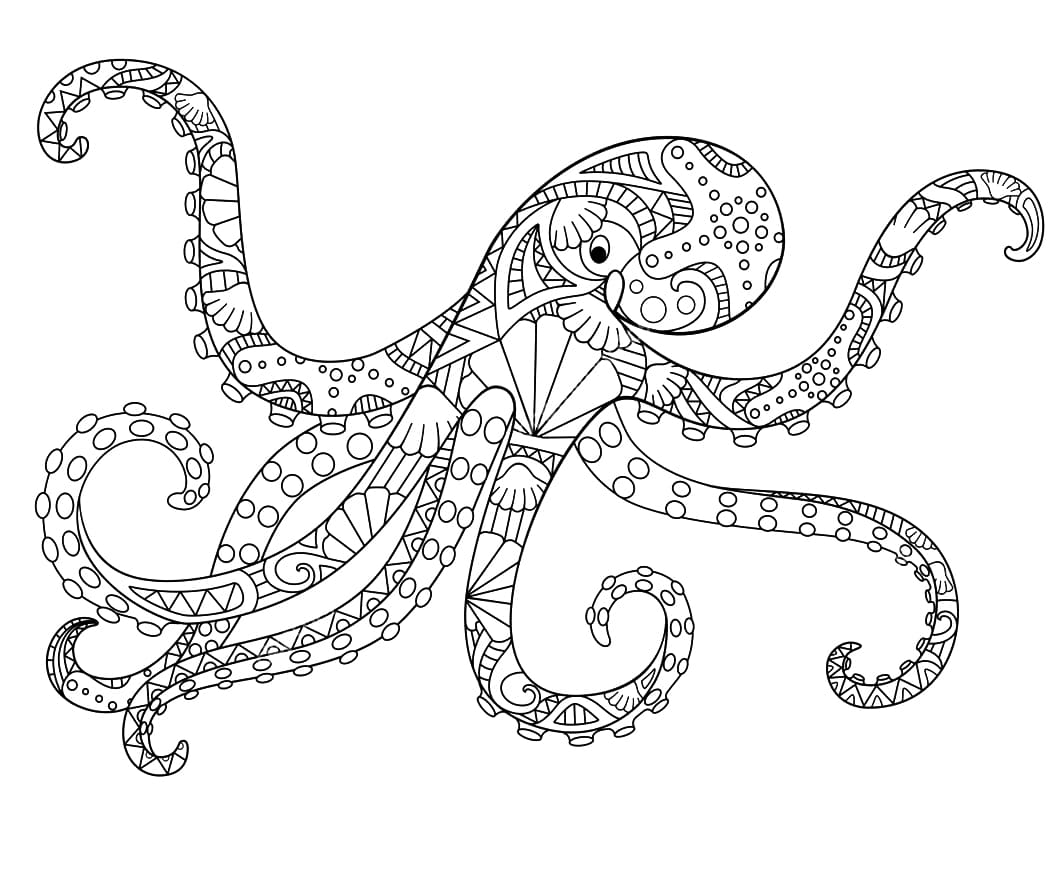 Draw Octopus Mandala Coloring Page Mandalas