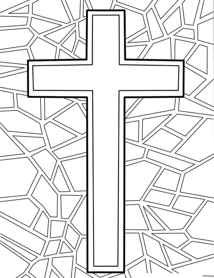 Easy Cross Mandala Coloring Page Mandalas