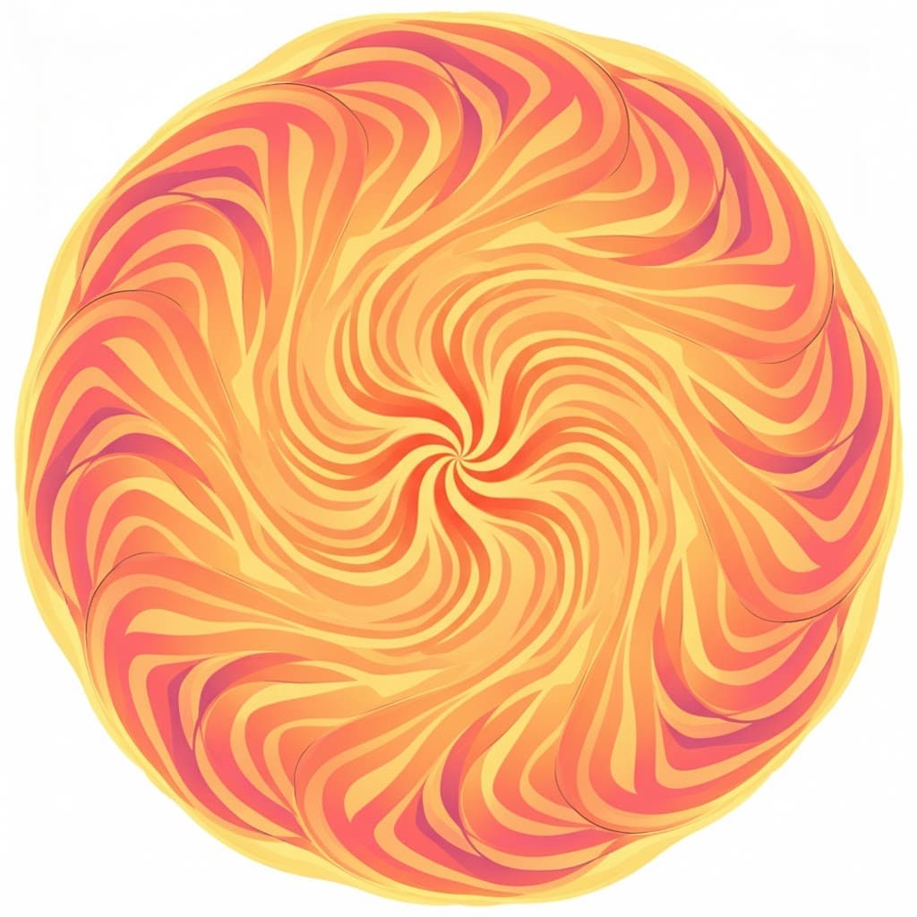 Fiery Orange Swirl Abstract Mandala Template Mandalas