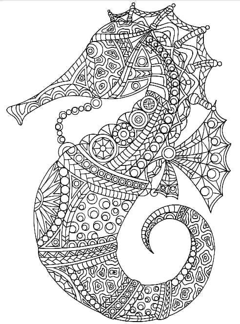 Free Image Seahorse Mandala Coloring Page Mandalas
