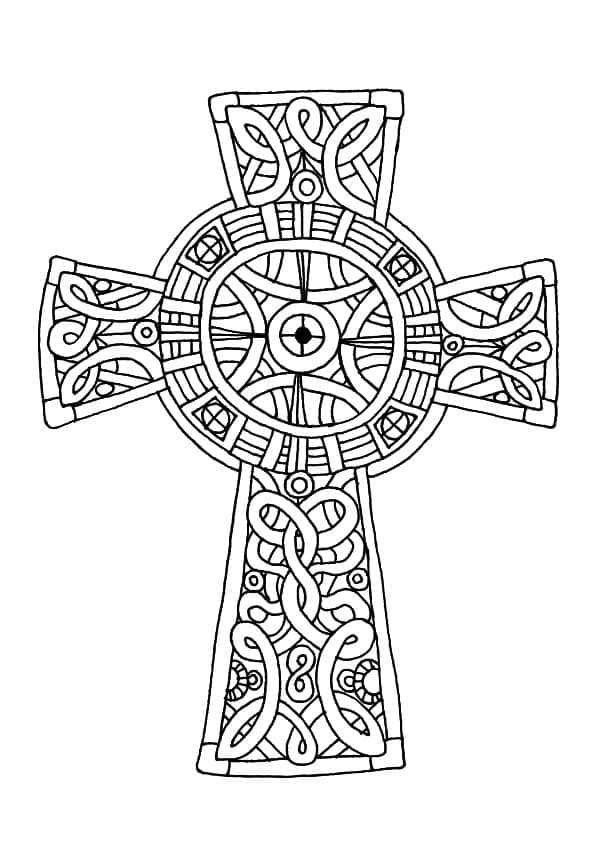 Free Style Cross Mandala Coloring Page Mandalas
