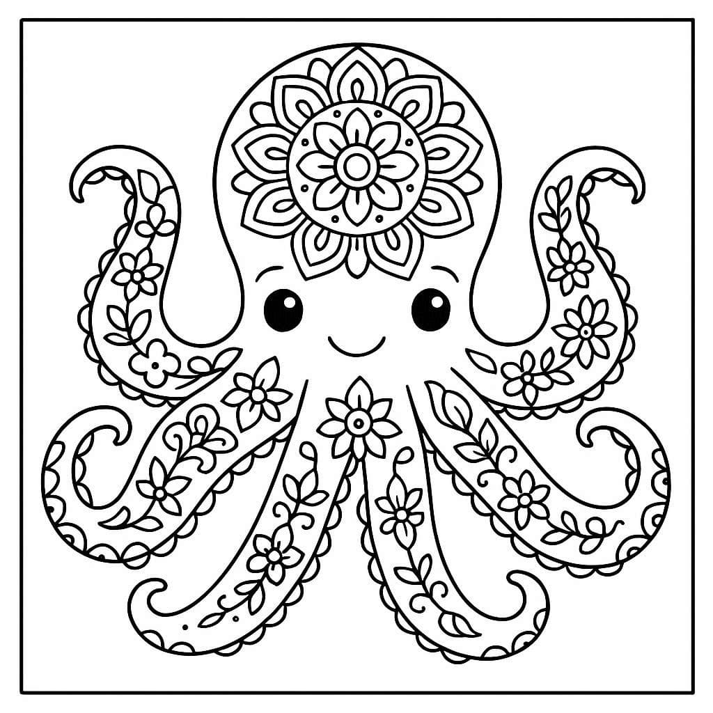 Free Style Octopus Mandala Coloring Page Mandalas
