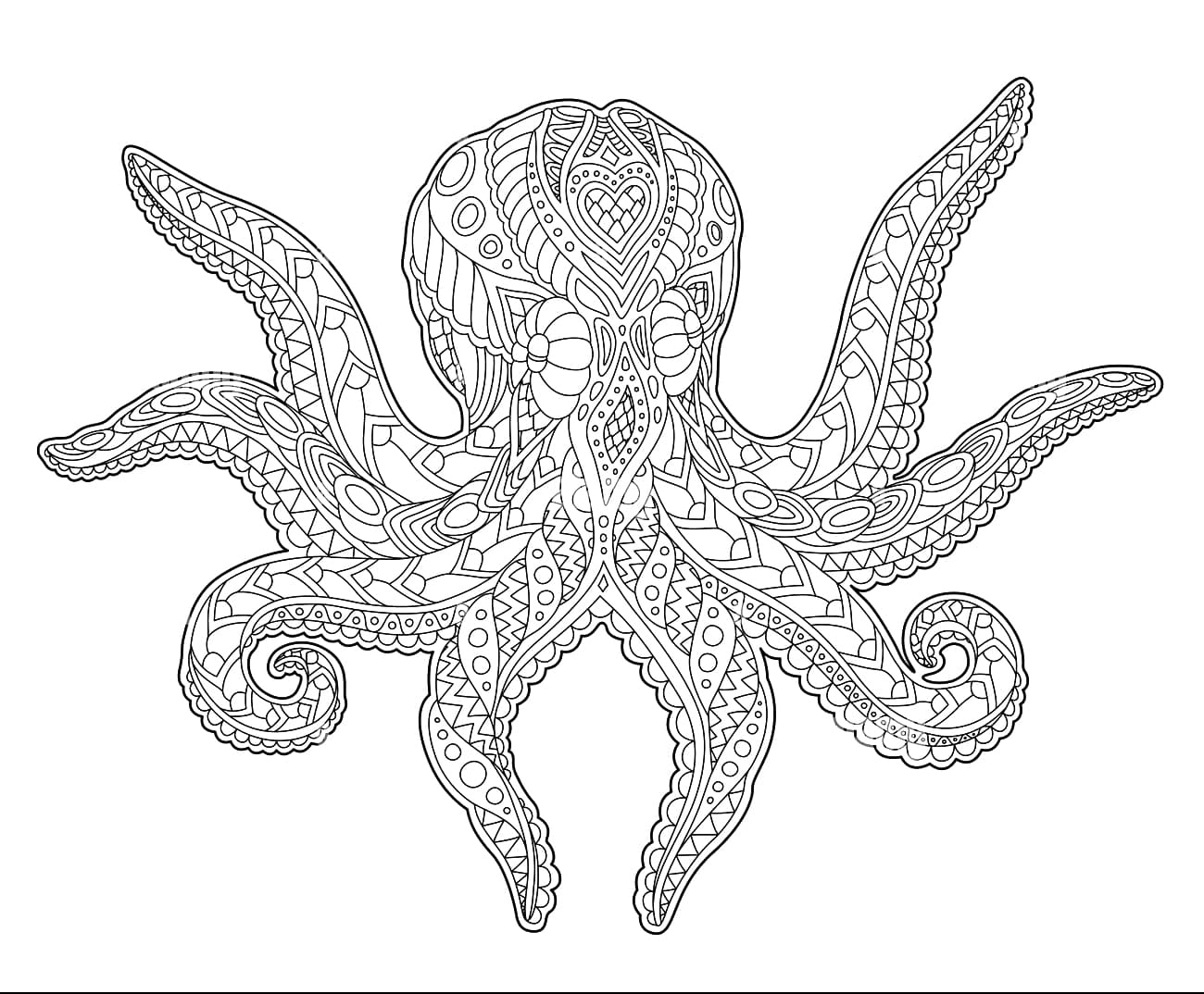Good Octopus Mandala Coloring Page Mandalas