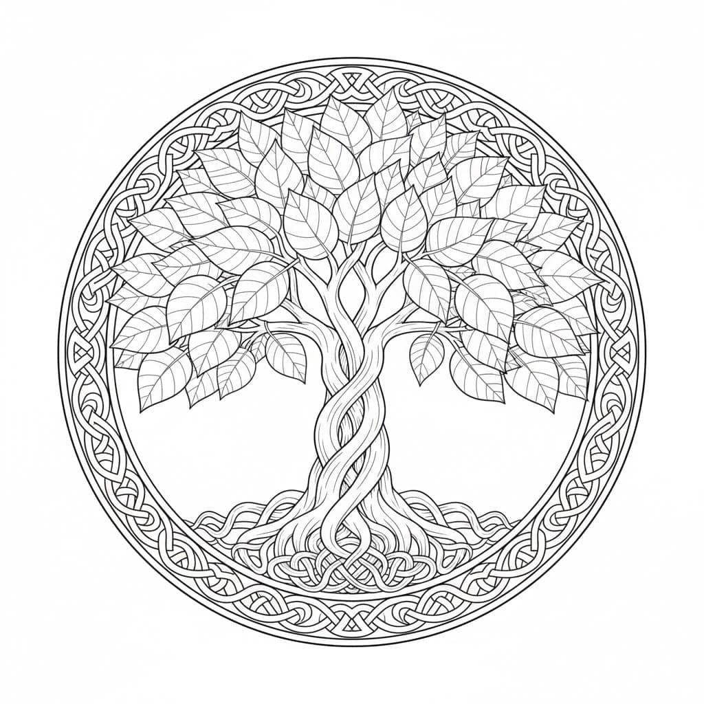 Tree of Life Mandala Coloring Pages Mandalas