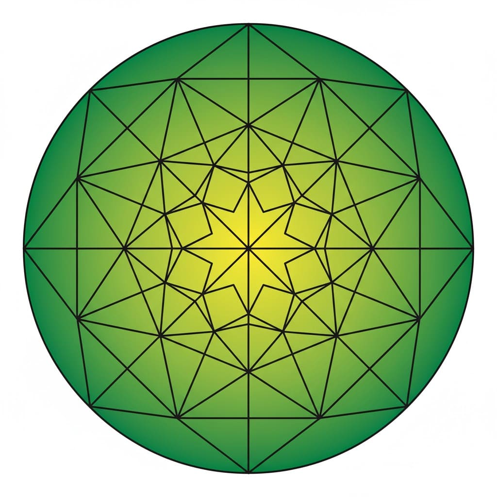 Green Geodesic Star Pattern Mandala Sacred Geometry Mandala Template Mandalas