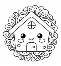 Home Emoji Mandala Coloring Page Mandalas