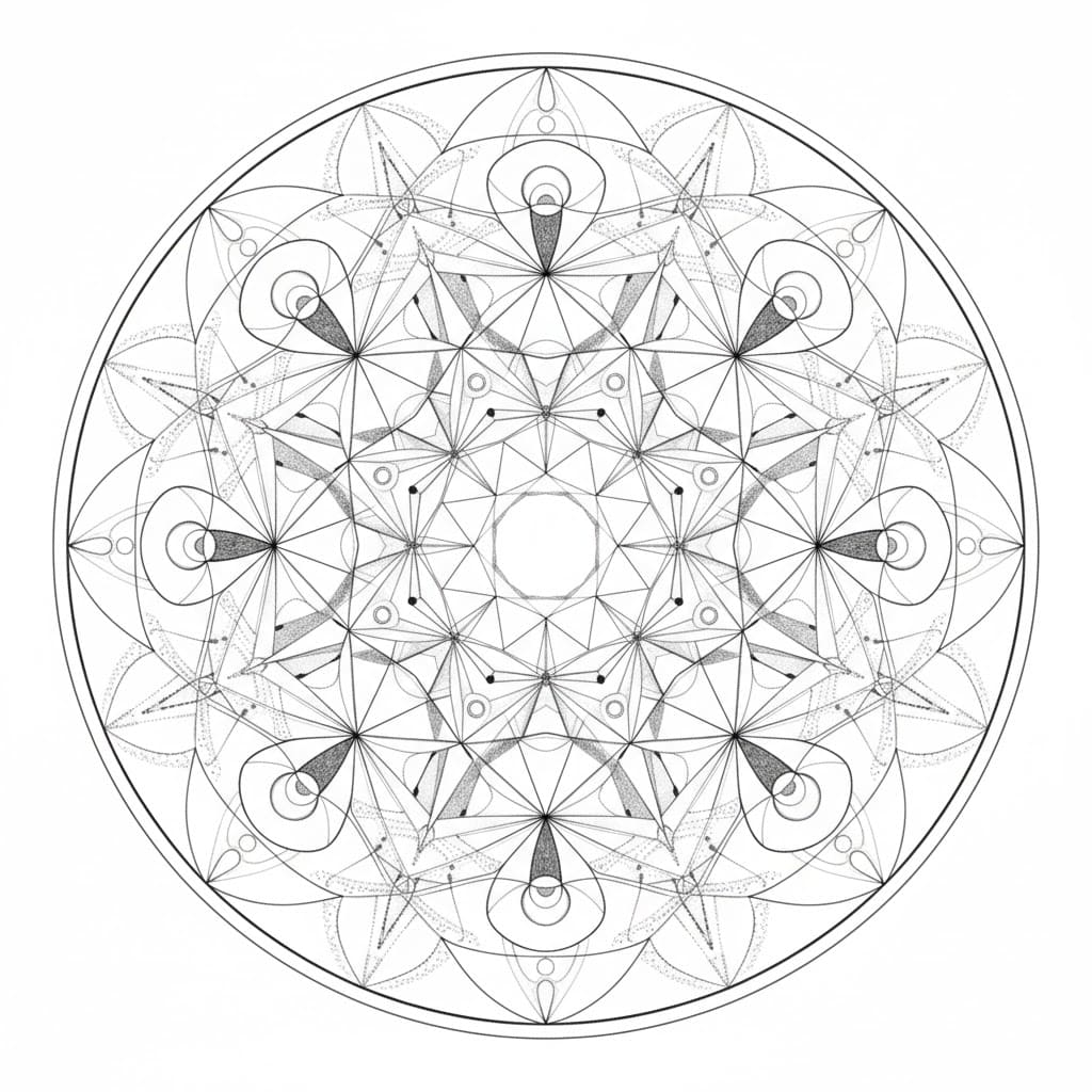 Intricate Star Geometric Pattern Mandala Sacred Geometry Mandala Template Mandalas