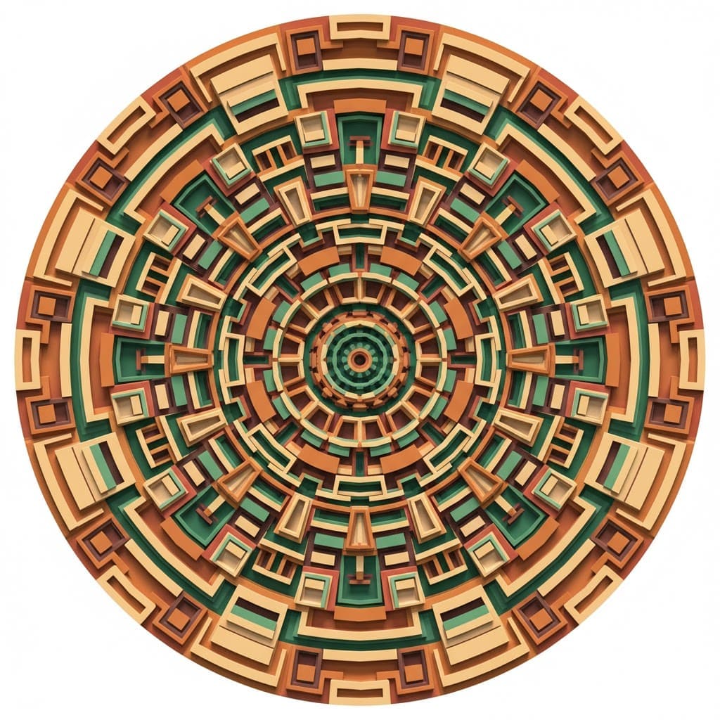 Maze Abstract Mandala Template Mandalas