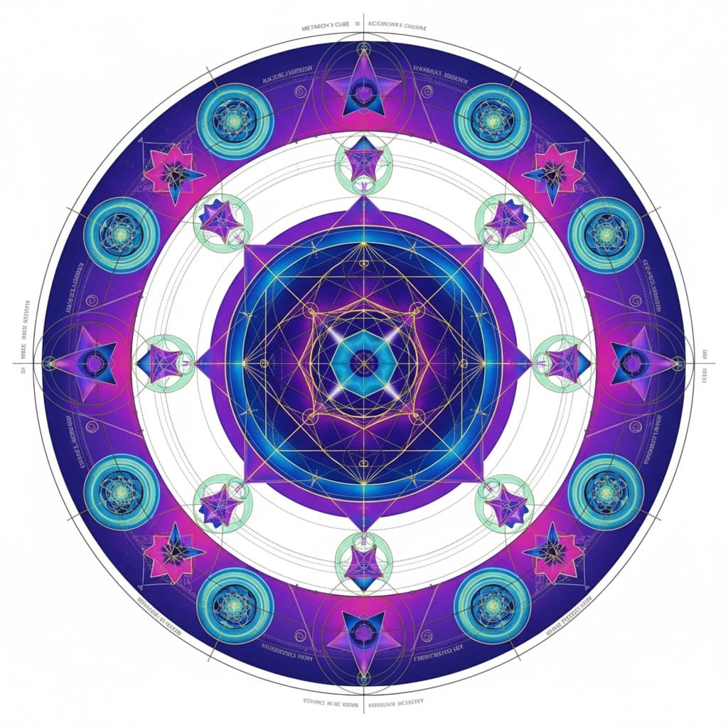 Metatron's Celestial Array Sacred Geometry Mandala Template Mandalas