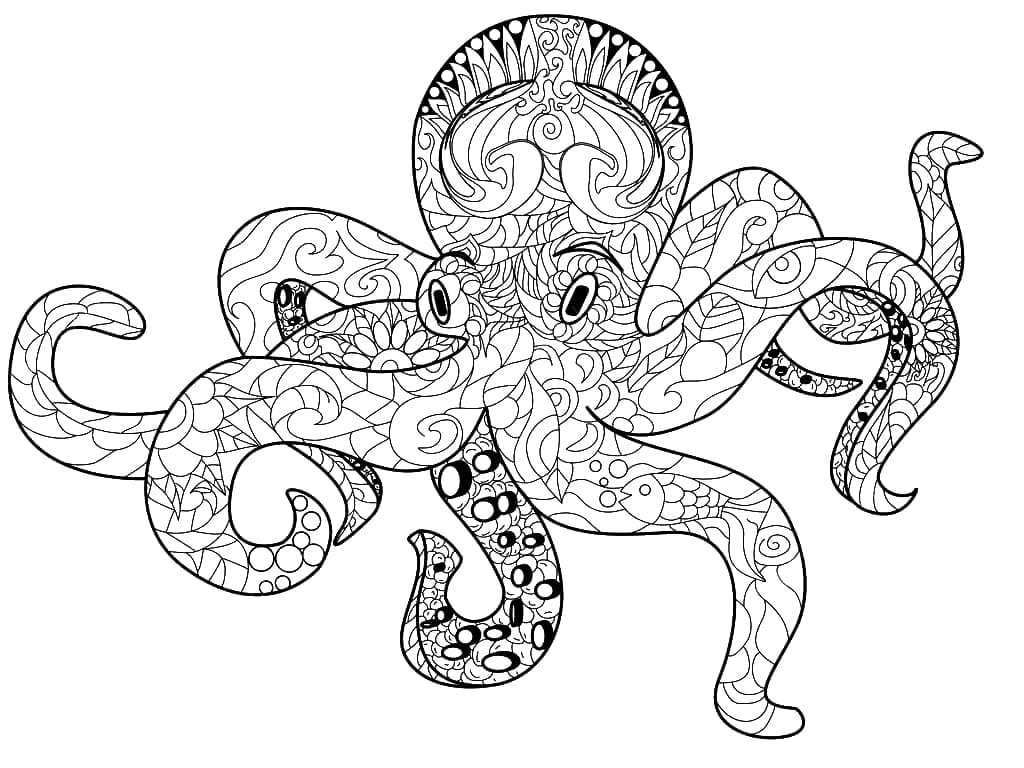 Octopus Mandala Free Coloring Page Mandalas