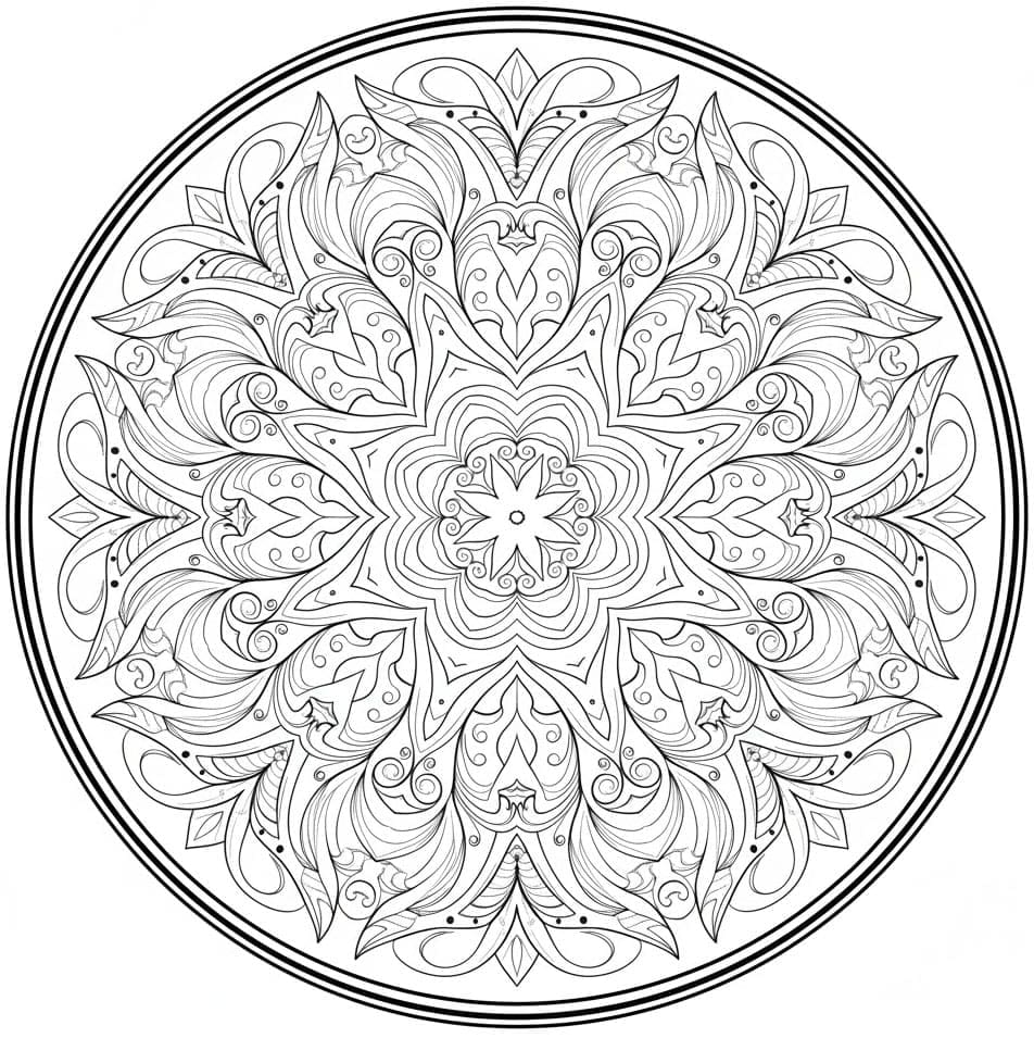 Ornamental Swirl Zen Mandala Template Mandalas