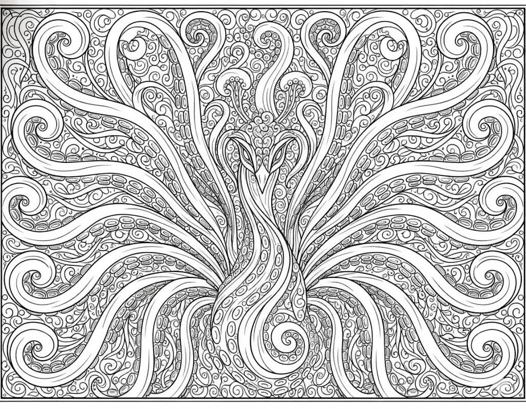 Peacock Mandala Coloring Page Mandalas