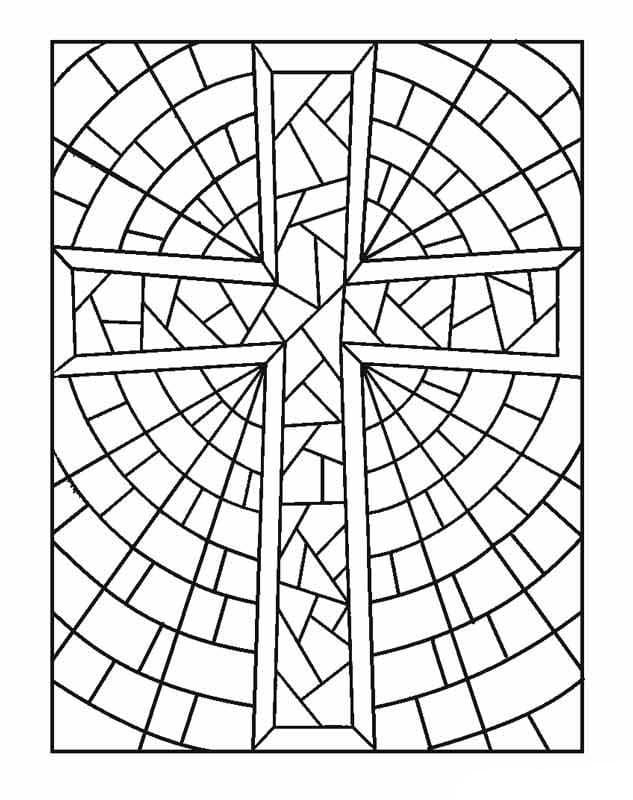 Print Free Cross Mandala Coloring Page Mandalas