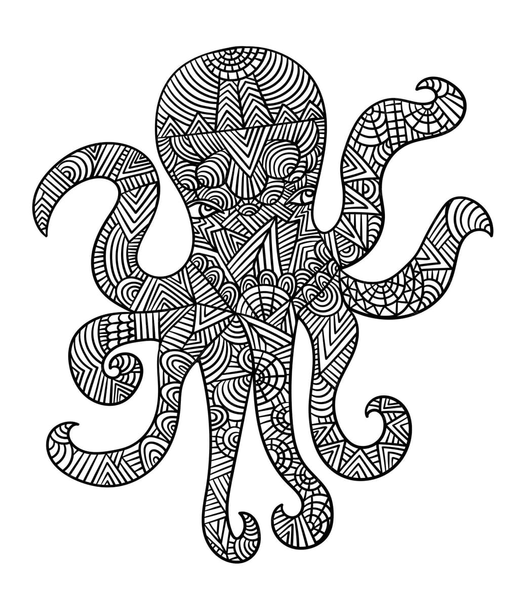 Print Octopus Mandala Free Coloring Page Mandalas