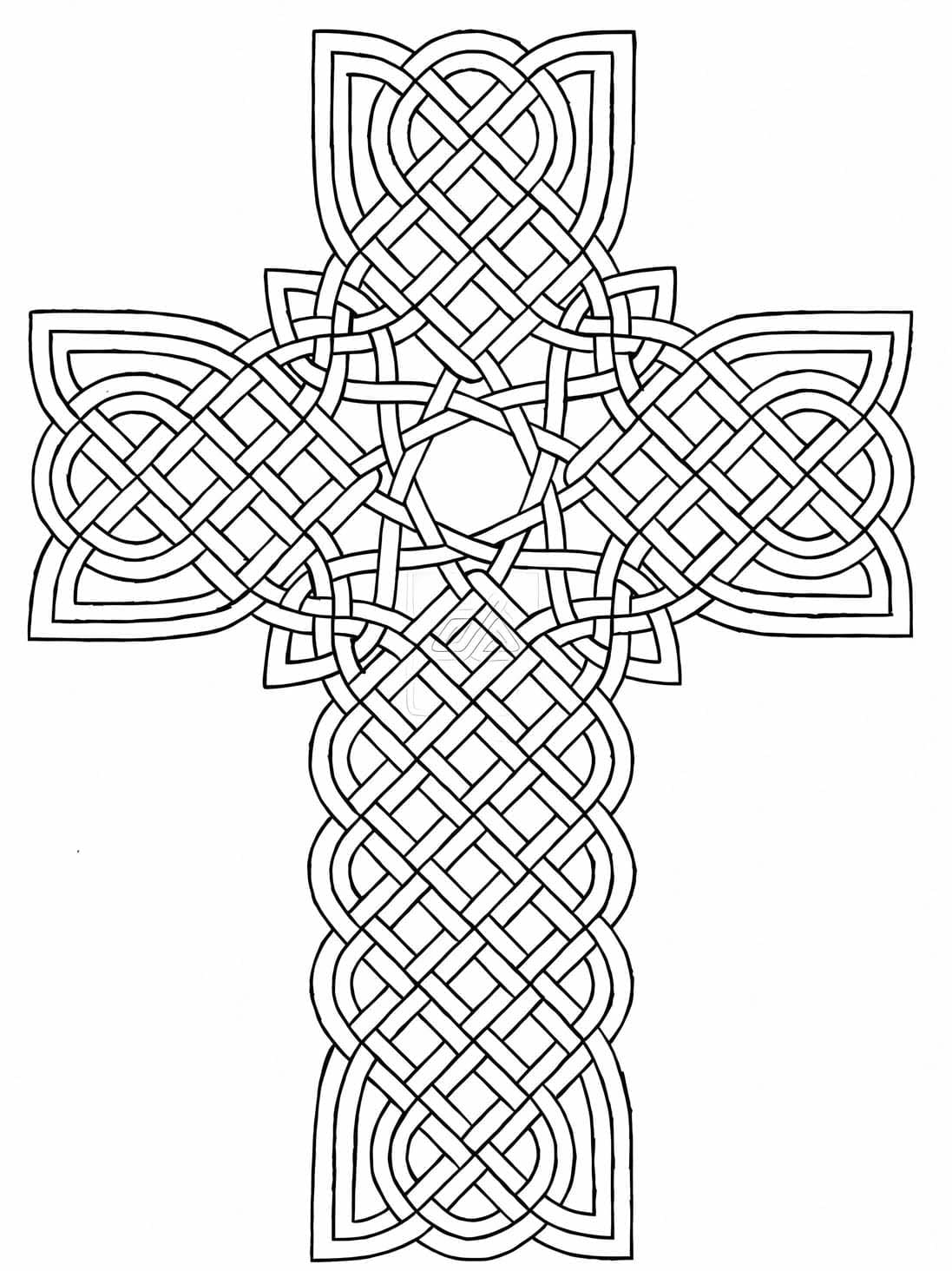 Printable Free Cross Mandala Coloring Page Mandalas