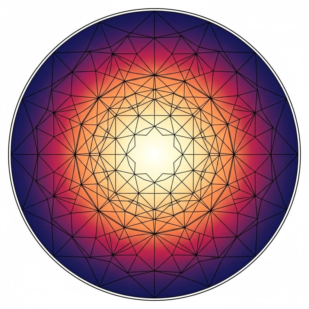 Radiant Warm Gradient Geodesic Mandala Sacred Geometry Mandala Template Mandalas