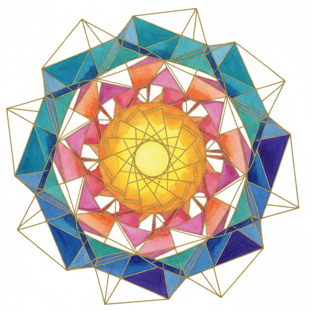 Stained Glass Sunburst Sacred Geometry Mandala Template Mandalas