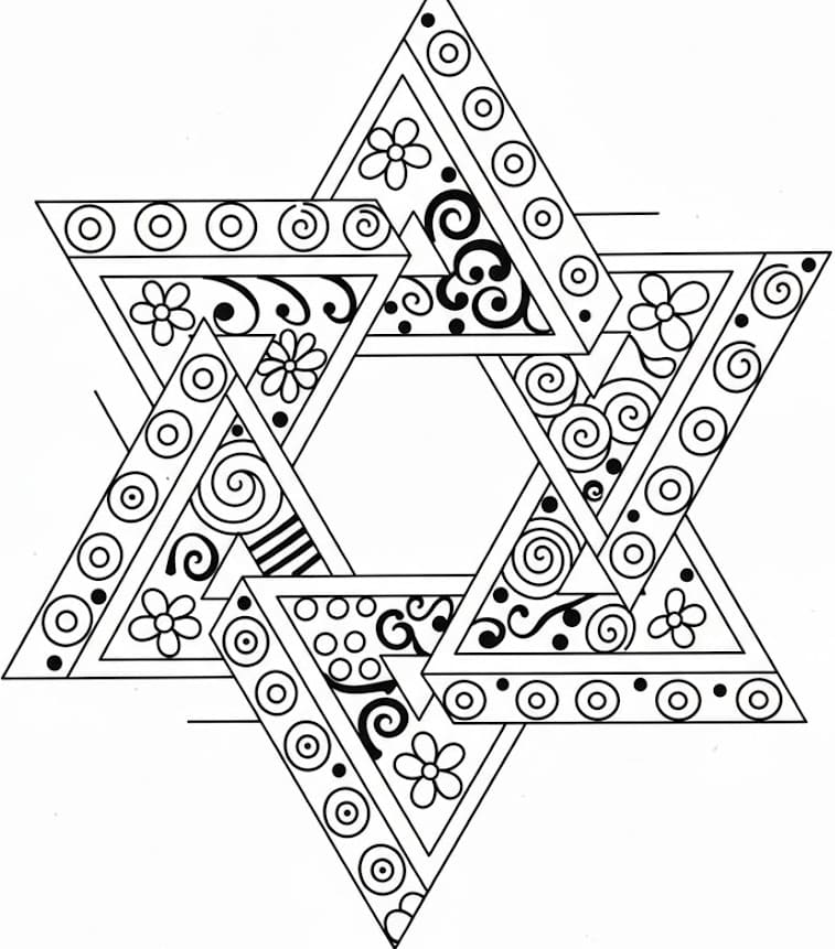 Star of David Mandala Coloring Page Mandalas