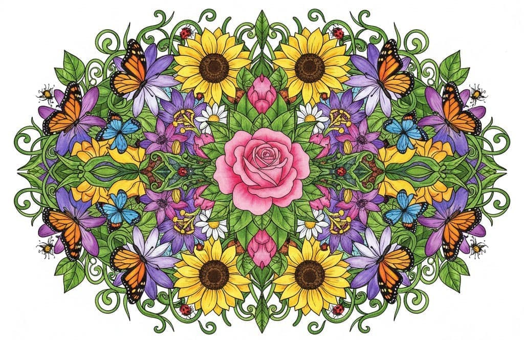 Summer Altar Nature Mandala Template Mandalas