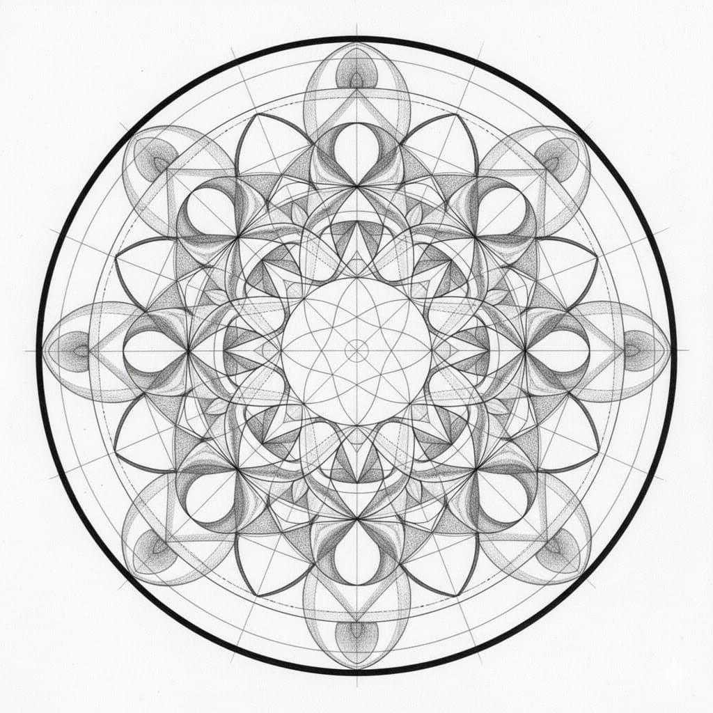 The Intricate Void Sacred Geometry Mandala Template Mandalas