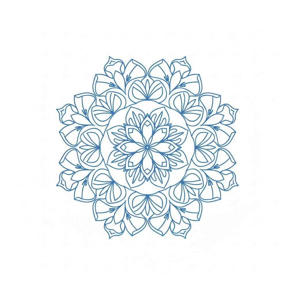 Airy Circle Modern Mandala Template Mandalas