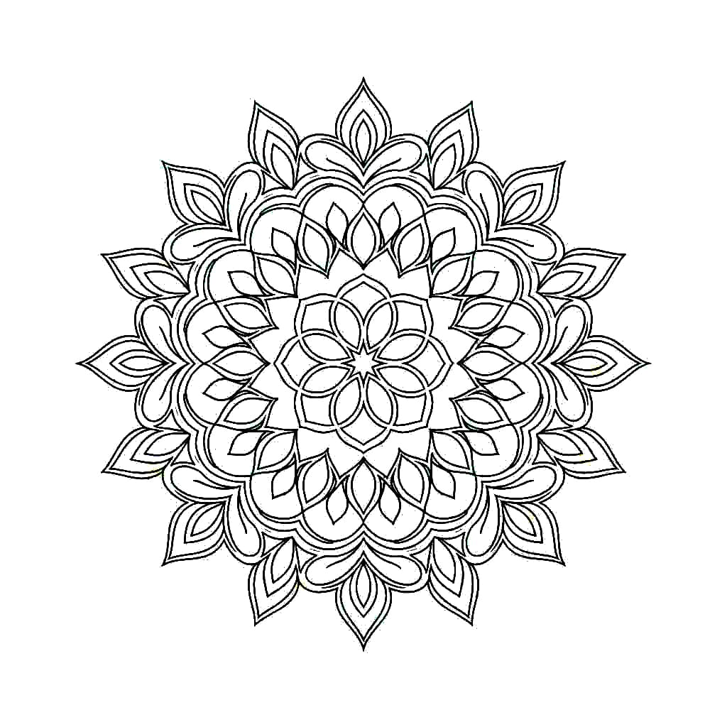 Calm Echo Circle Mandala Template Mandalas