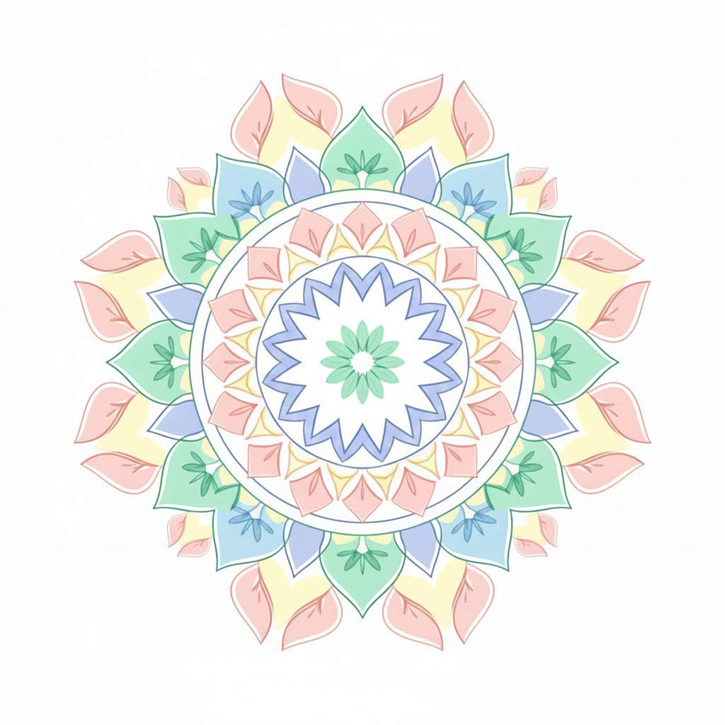 Calm Prism Modern Mandala Template Mandalas