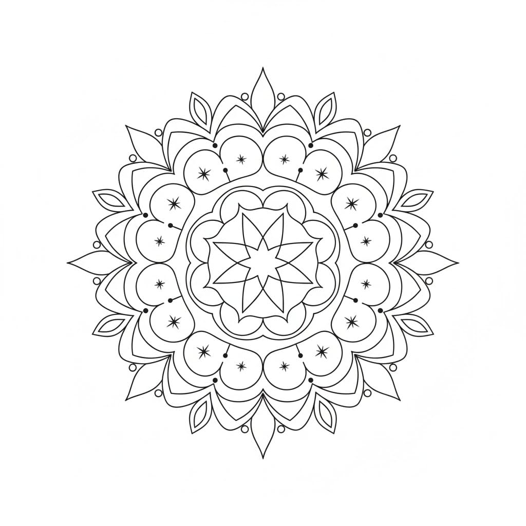 Celestial Circle Mandala Template Mandalas