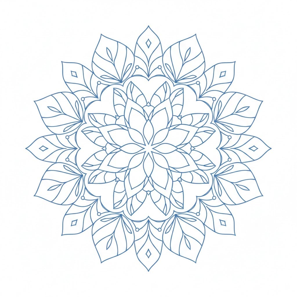 Clear Essence Modern Mandala Template Mandalas