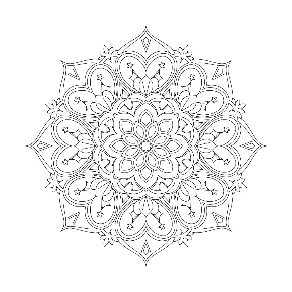 Cosmic Circle Mandala Template Mandalas