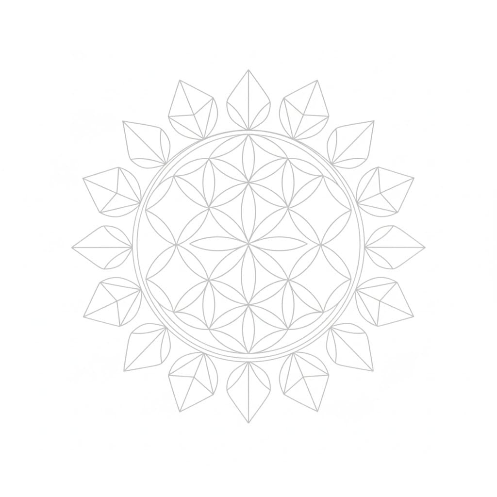 Crystal Balance Flower of Life Mandala Template Mandalas