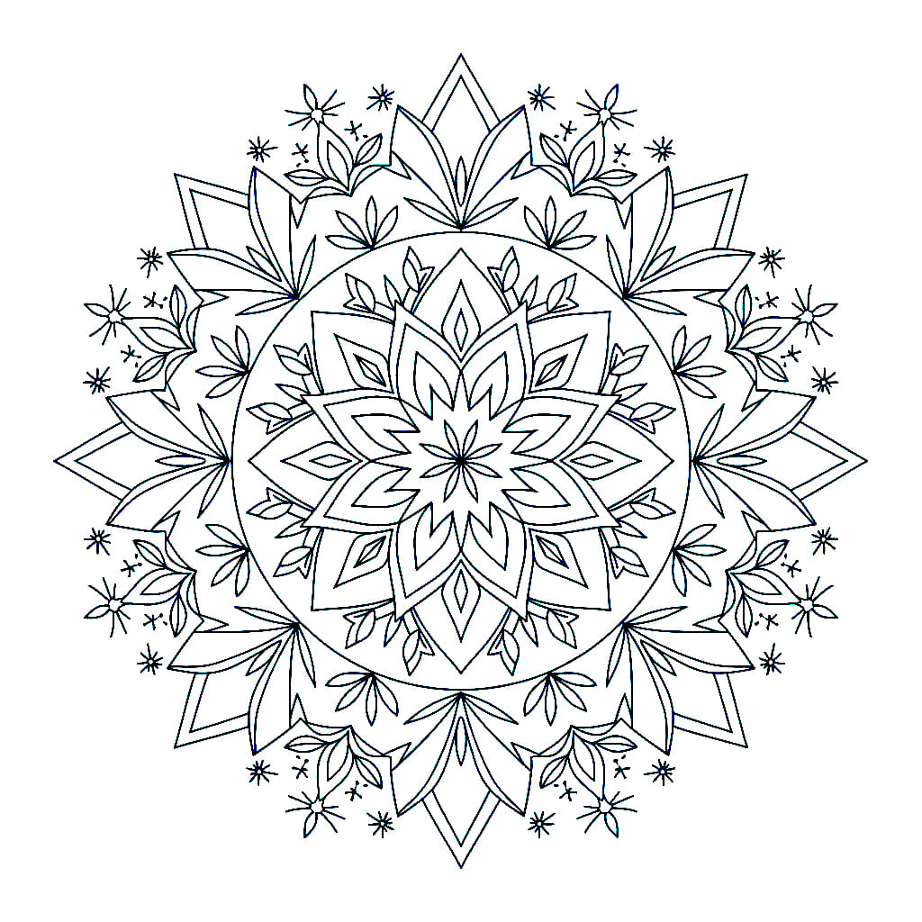 Crystal Circle Mandala Template Mandalas