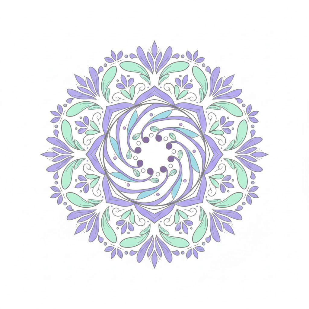 Dream Spiral Modern Mandala Template Mandalas