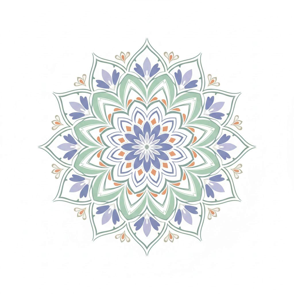 Ethereal Wave Modern Mandala Template Mandalas