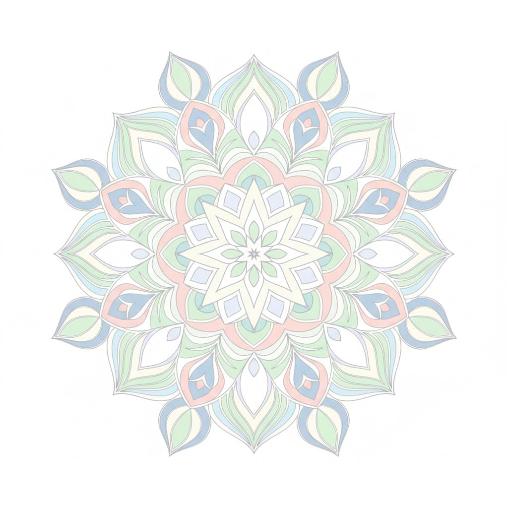 Feather Light Modern Mandala Template Mandalas