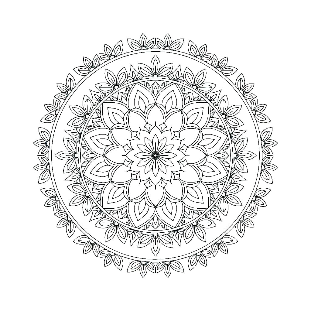 Floral Circle Mandala Template Mandalas