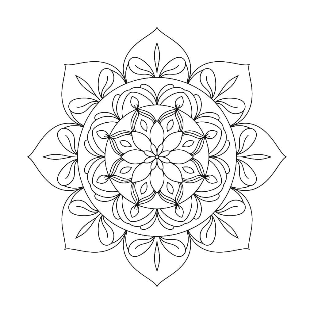 Gentle Flow Circle Mandala Template Mandalas